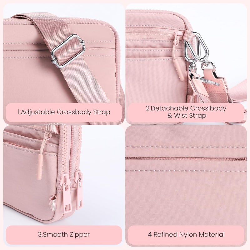 VONAL Store Wristlet Wallets for Women, RFID Wristlet Purse Built in Wallet, Small Nylon Crossbody Bags, Credit Card Holder - Image 5